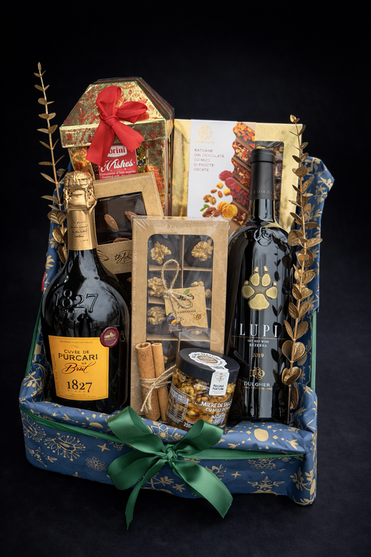 Gift box cu vin și delicii  delligiftshop.md