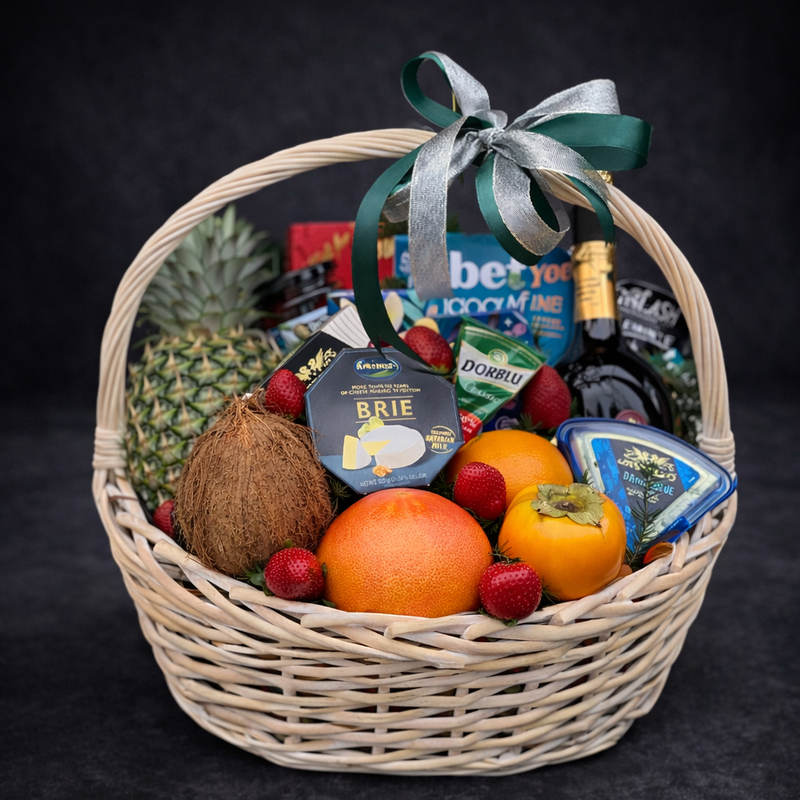 Gift box cu vin și delicii  delligiftshop.md