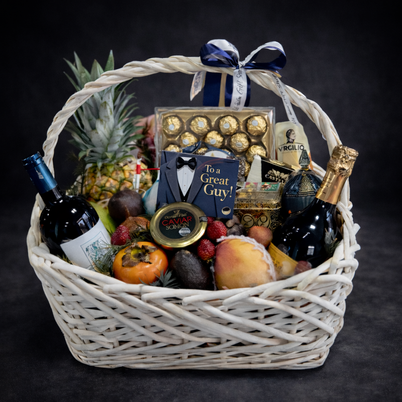 Gift box cu vin și delicii  delligiftshop.md