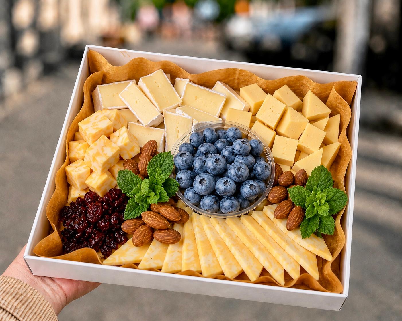 Platou Gourmet Nr. 17 — Selecție Fine Cheese & Fruits delligiftshop.md