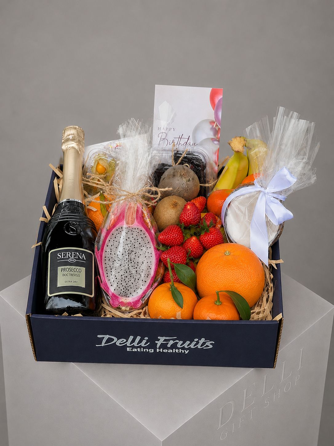 Cadouri cu fructe Nr. 44 — Setul „Exotic Prosecco & Fruits” delligiftshop.md