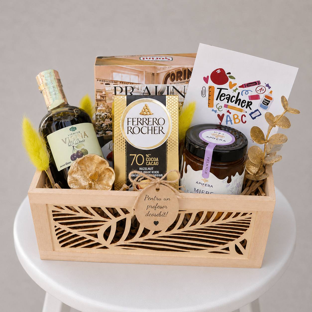 Cadou pentru profesori Nr. 33 — Rustic Gourmet Basket delligiftshop.md